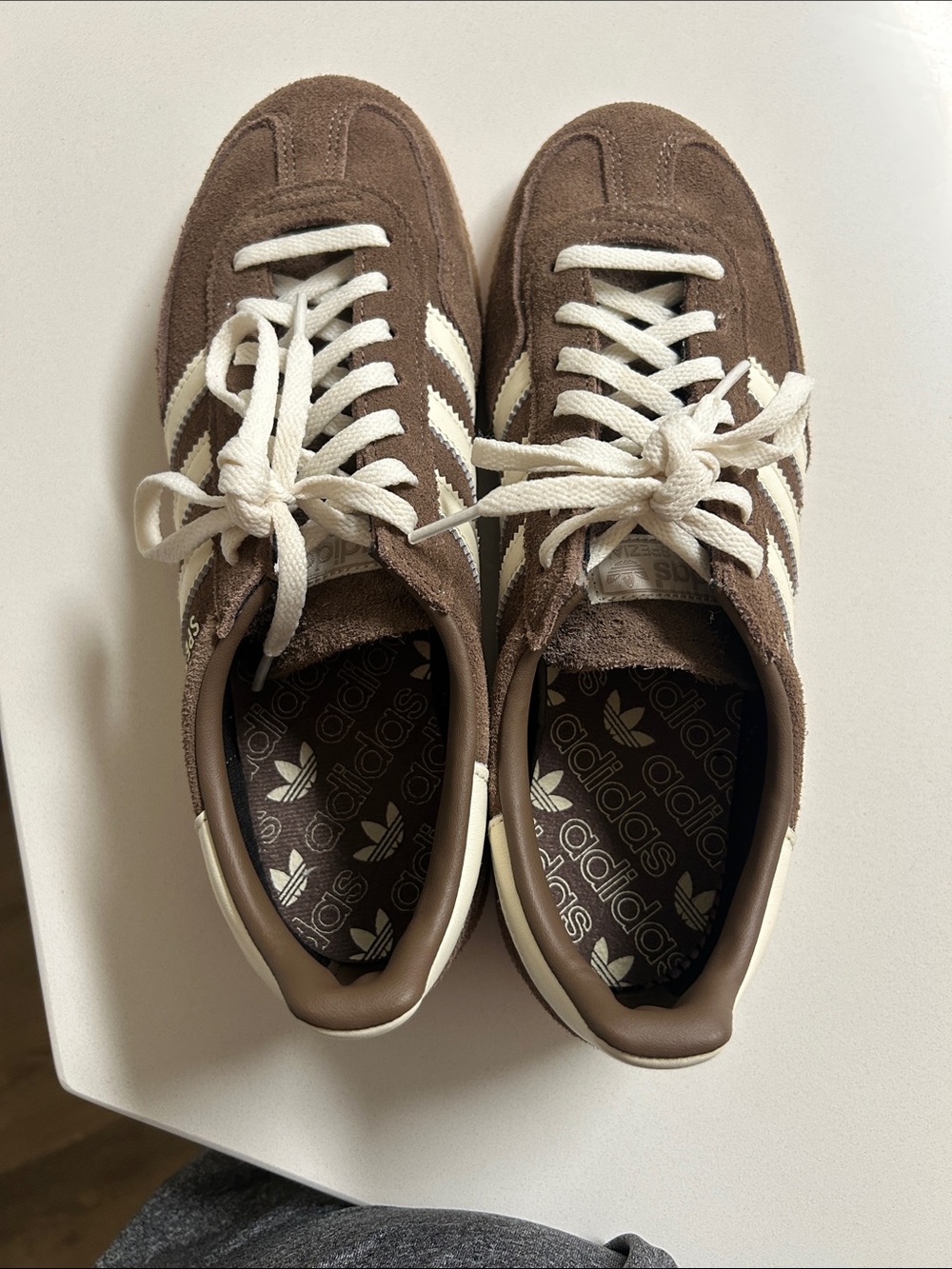 Adidas Spezial Brown Suede Casual Sneakers - White Stripes - Picture 5 of 5